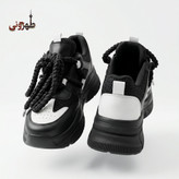 کتانی زنانه رنگ مشکی بند طنابی